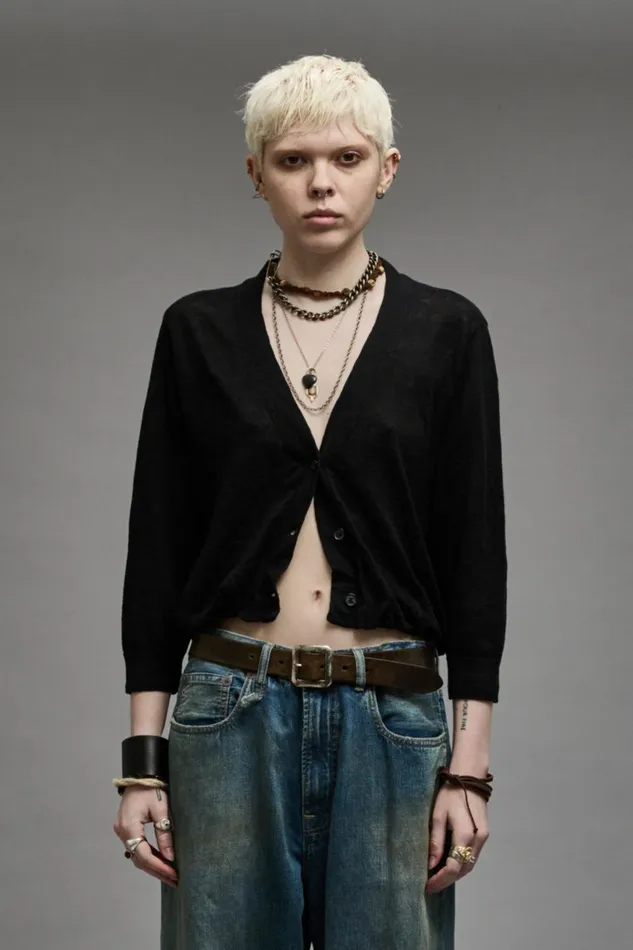 R13 Sweaters Women BALLOON CARDIGAN 8211 BLACK