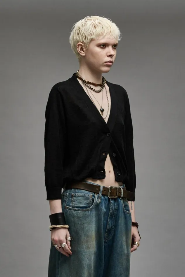 R13 Sweaters Women BALLOON CARDIGAN 8211 BLACK