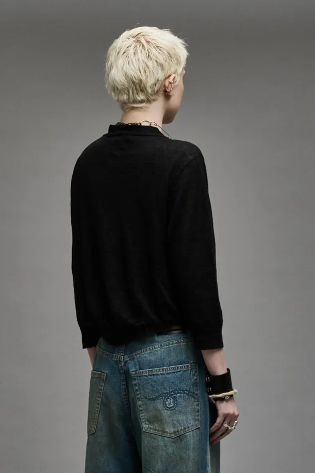 R13 Sweaters Women BALLOON CARDIGAN 8211 BLACK