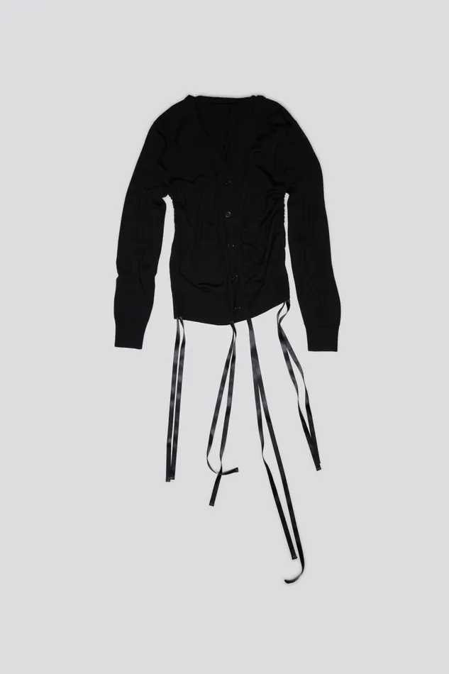 R13 Sweaters Women SHIRRED CARDIGAN 8211 BLACK