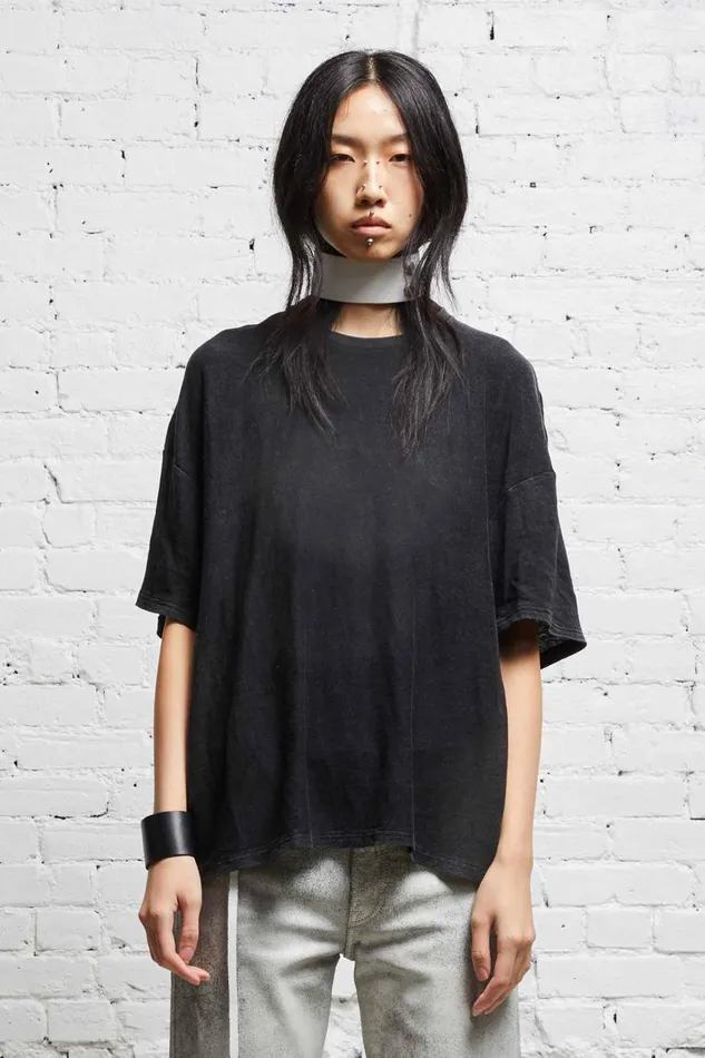 R13 TShirts Women BOXY T 8211 ACID BLACK
