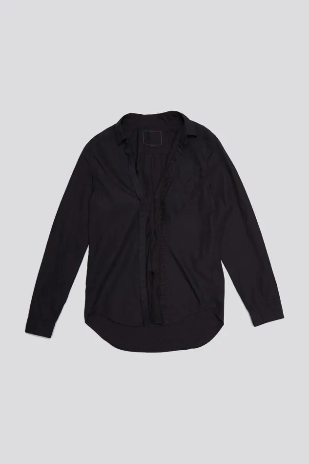 R13 Tops Women FOLDOUT SHIRT 8211 BLACK OVERDYE