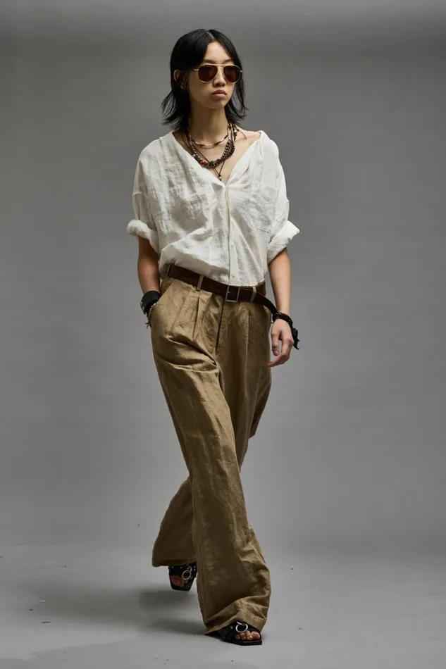 R13 Tops Women TWISTED NECK SHIRT 8211 WHITE