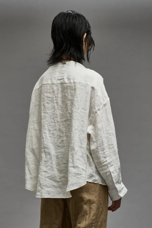 R13 Tops Women TWISTED NECK SHIRT 8211 WHITE