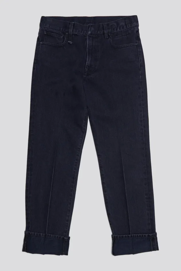 R13 Wide Leg Women ANKLED D039ARCY JEAN 8211 ONYX BLACK