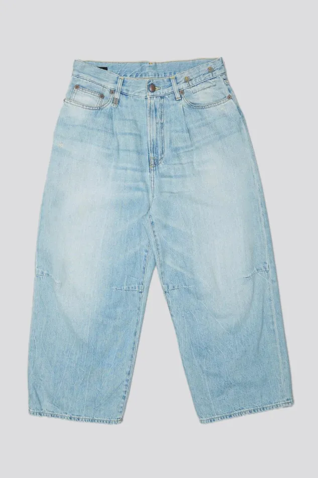 R13 Wide Leg Women CROPPED WIDE LEG JEAN 8211 TONI BLUE