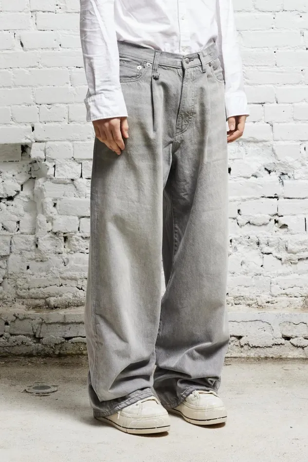 R13 Wide Leg Women DAMON PLEATED WIDE LEG 8211 WADE GREY
