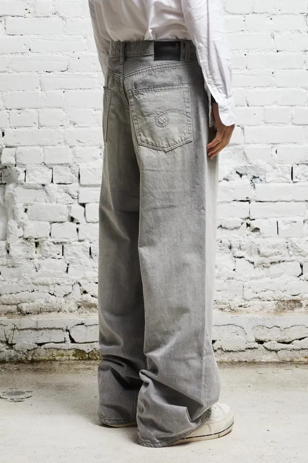 R13 Wide Leg Women DAMON PLEATED WIDE LEG 8211 WADE GREY
