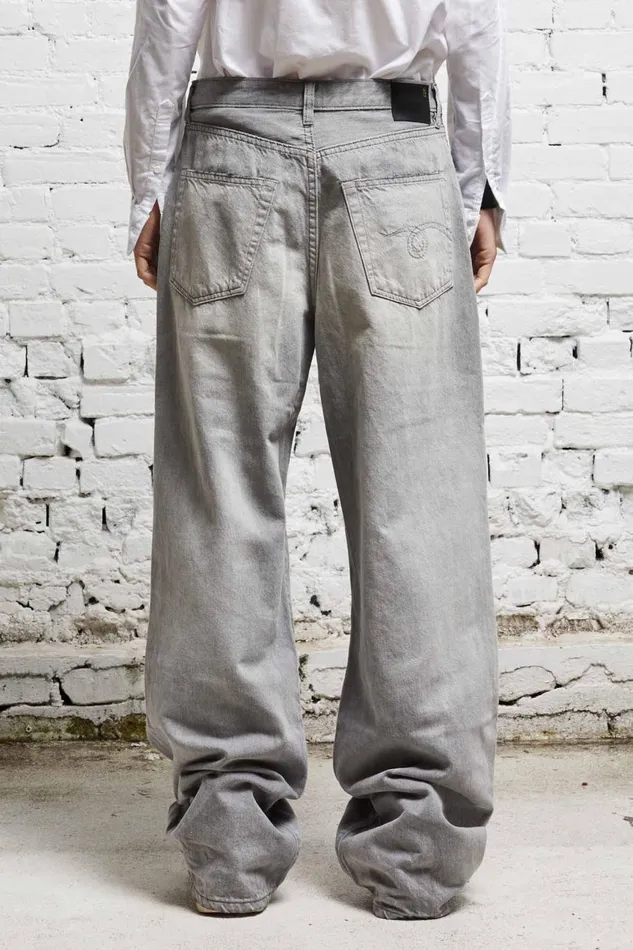 R13 Wide Leg Women DAMON PLEATED WIDE LEG 8211 WADE GREY