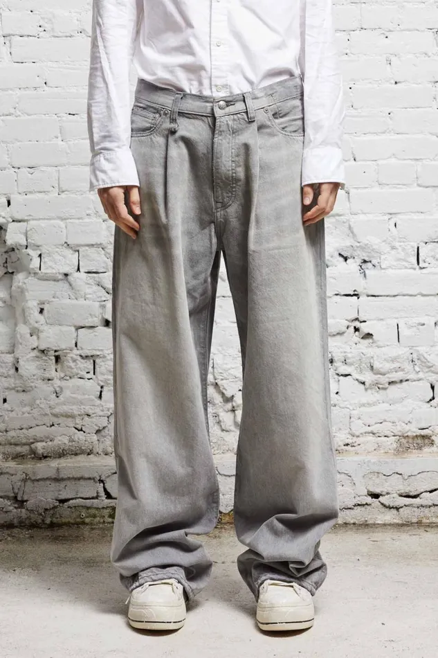 R13 Wide Leg Women DAMON PLEATED WIDE LEG 8211 WADE GREY
