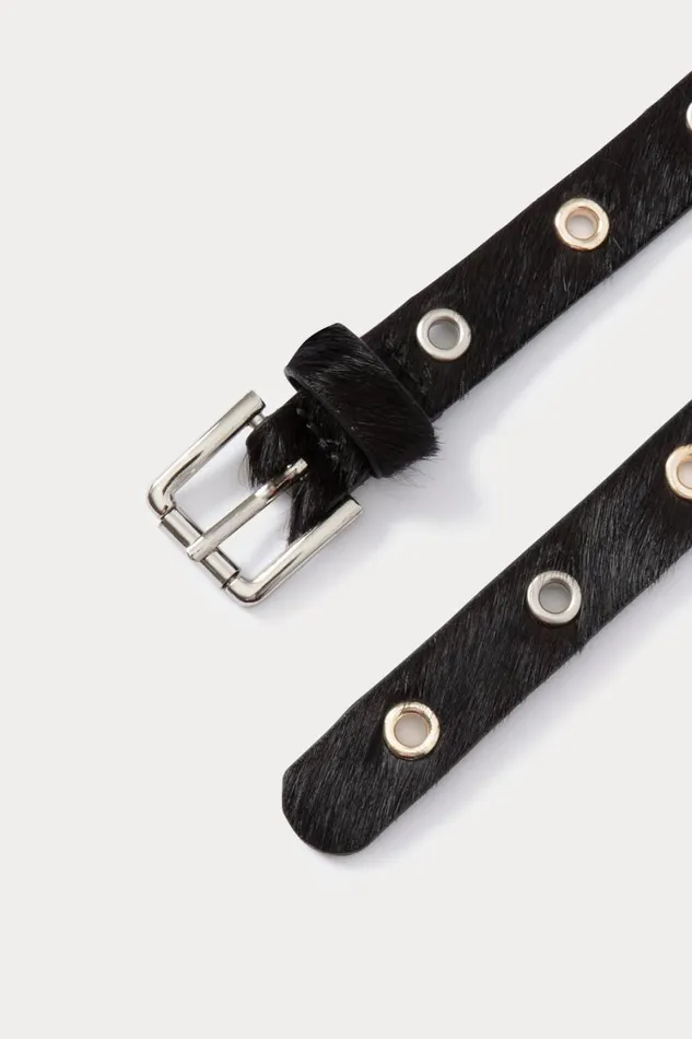 Rachel Comey Belts Women Eyelet Lyon Belt Black