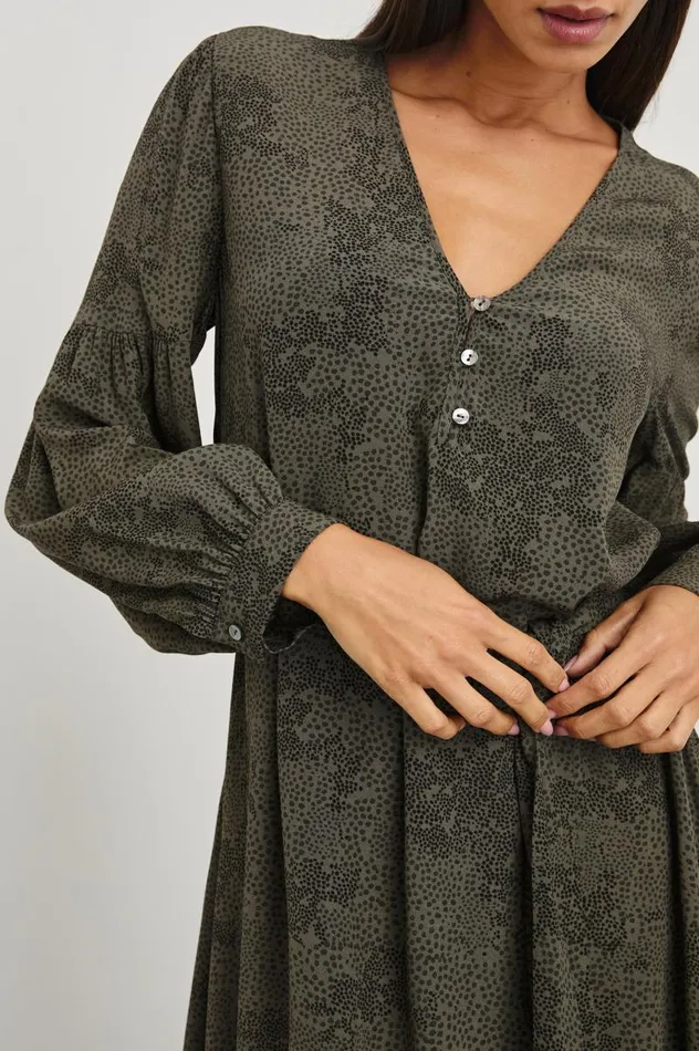 Rails Dresses and Rompers Women FABIAN DRESS Olive Pebble