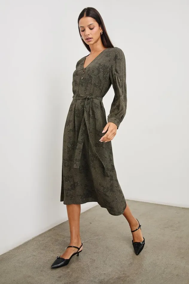 Rails Dresses and Rompers Women FABIAN DRESS Olive Pebble