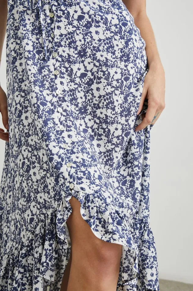 Rails Dresses and Rompers Women FRIDA DRESS Navy White Texture Floral