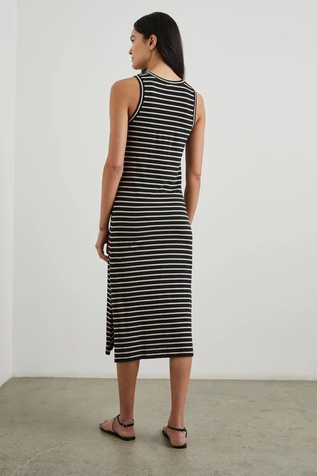 Rails Dresses and Rompers Women TANK DRESS Black Ivory Stripe