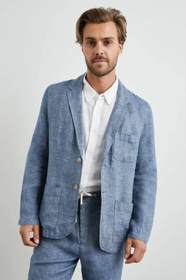 Rails Jackets and Coats Men SORRENTO BLAZER Blue Mirage