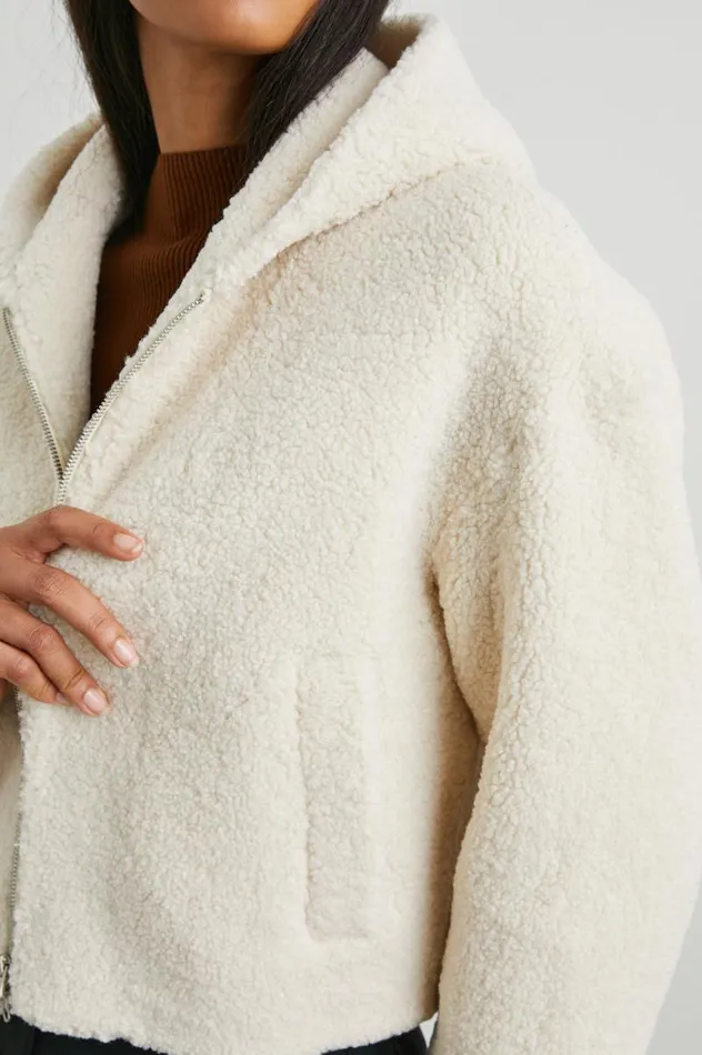 Rails Jackets and Coats Women FABI JACKET Ivory Teddy