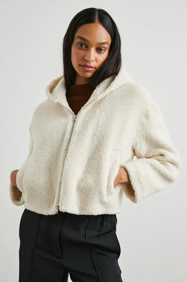Rails Jackets and Coats Women FABI JACKET Ivory Teddy