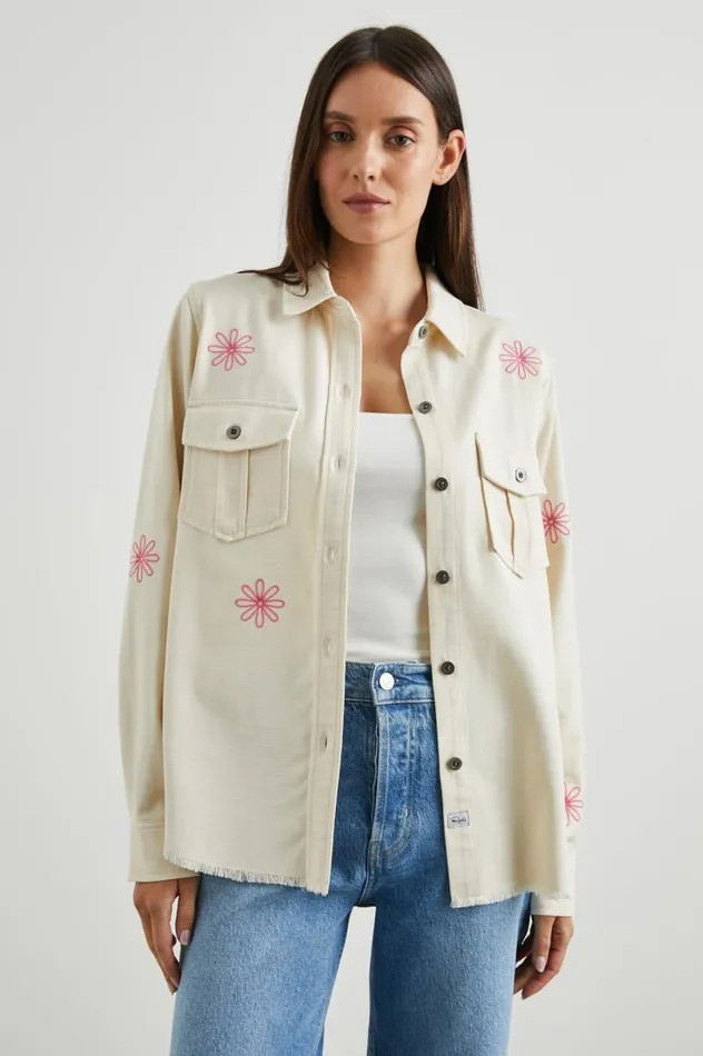 Rails Jackets and Coats Women LOREN SHIRT JACKET Ecru