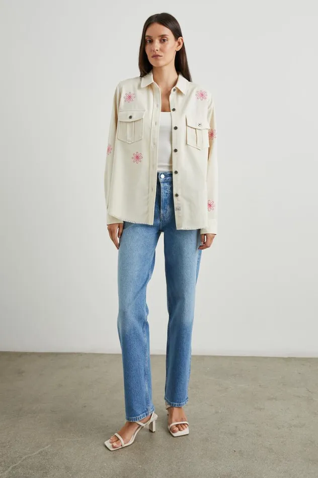 Rails Jackets and Coats Women LOREN SHIRT JACKET Ecru
