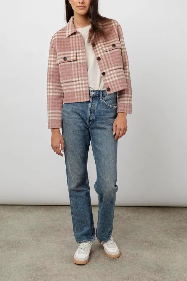 Rails Jackets and Coats Women STEFFI JACKET Mauve Ivory Sepia