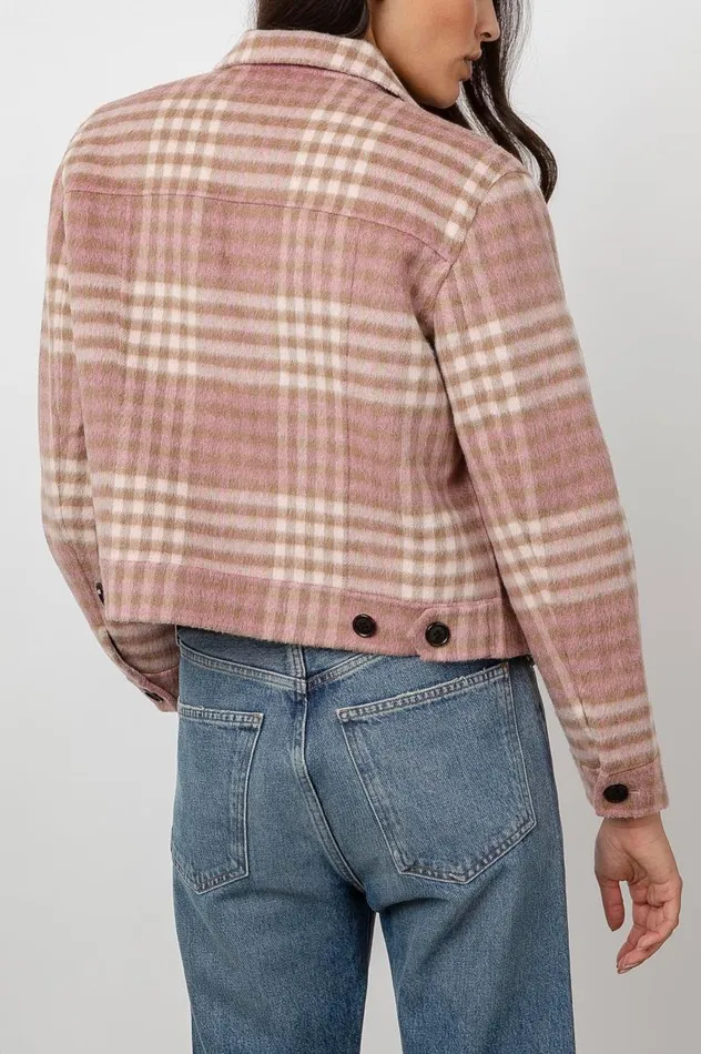 Rails Jackets and Coats Women STEFFI JACKET Mauve Ivory Sepia