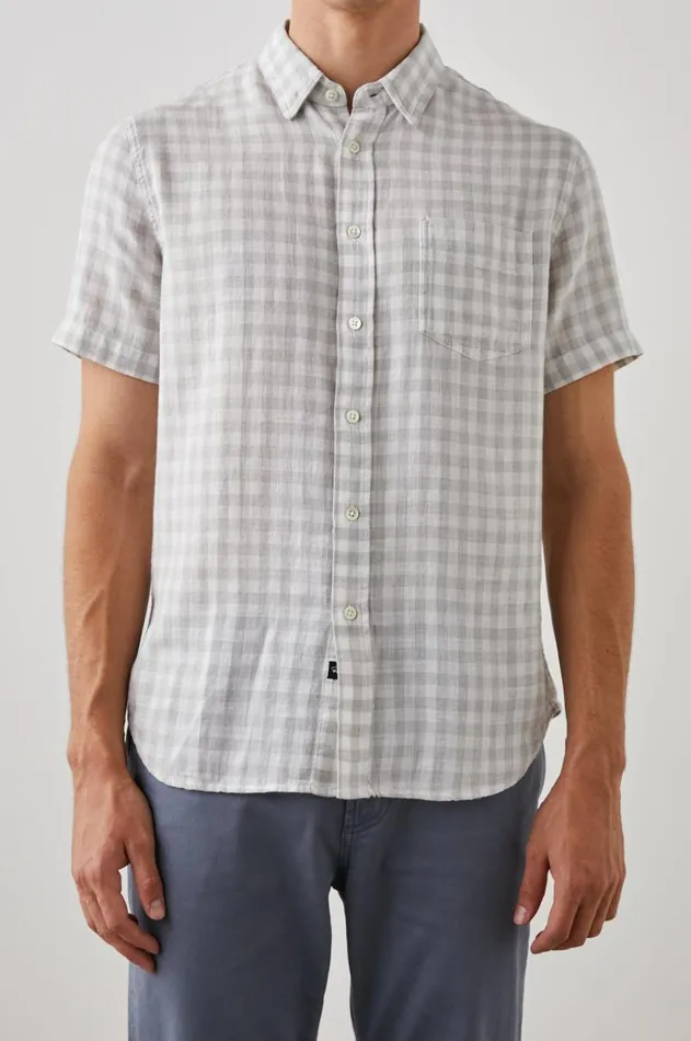 Rails Shirts Men FAIRFAX SHIRT Grey Gingham Melange