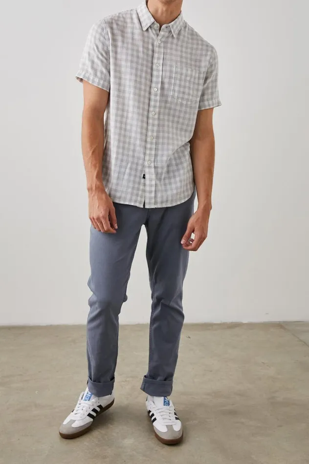 Rails Shirts Men FAIRFAX SHIRT Grey Gingham Melange