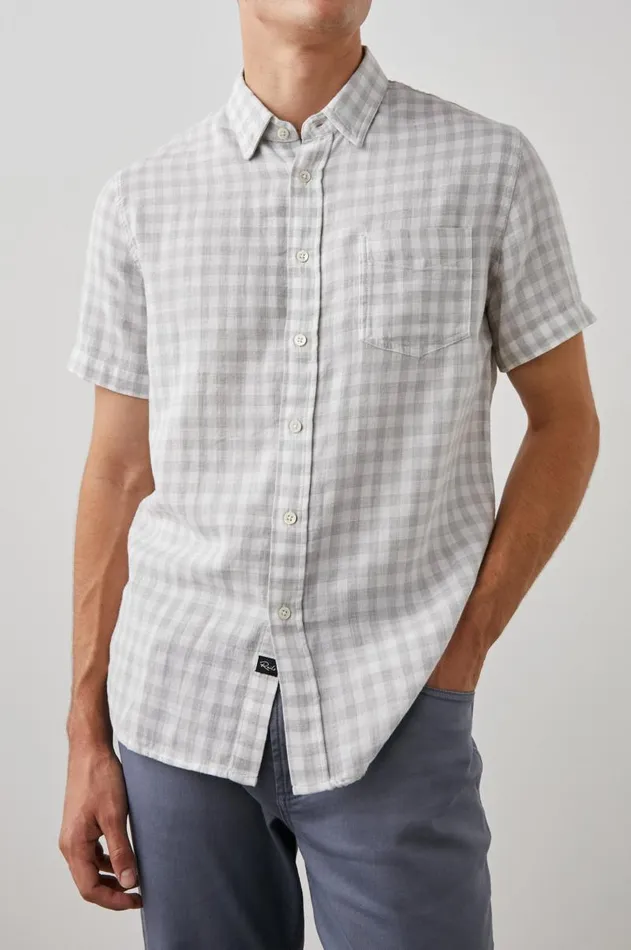 Rails Shirts Men FAIRFAX SHIRT Grey Gingham Melange