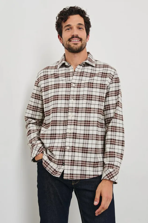 Rails Shirts Men FORREST SHIRT Sandalwood Mosaic