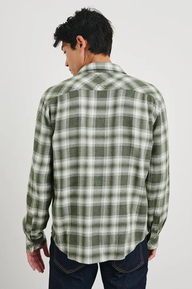 Rails Shirts Men LENNOX SHIRT Deep Meadow White