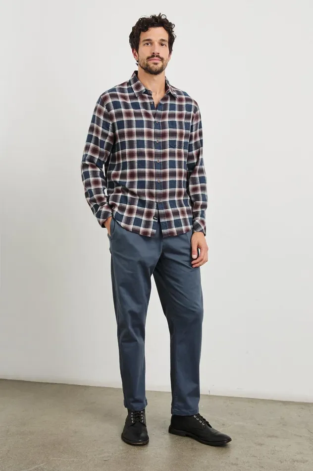 Rails Shirts Men LENNOX SHIRT Royal Bordeaux
