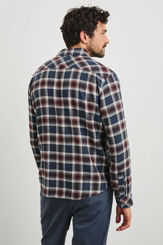 Rails Shirts Men LENNOX SHIRT Royal Bordeaux