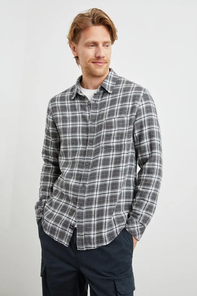 Rails Shirts Men LENNOX SHIRT Stonehenge Silver