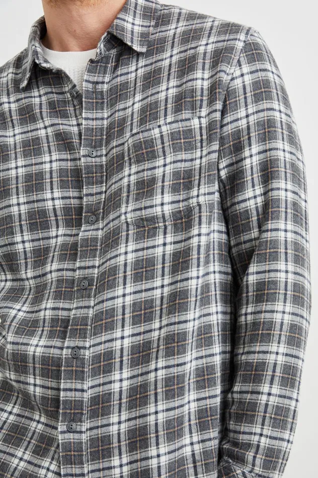 Rails Shirts Men LENNOX SHIRT Stonehenge Silver