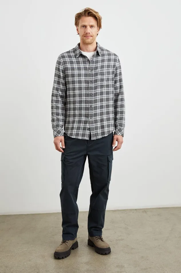 Rails Shirts Men LENNOX SHIRT Stonehenge Silver