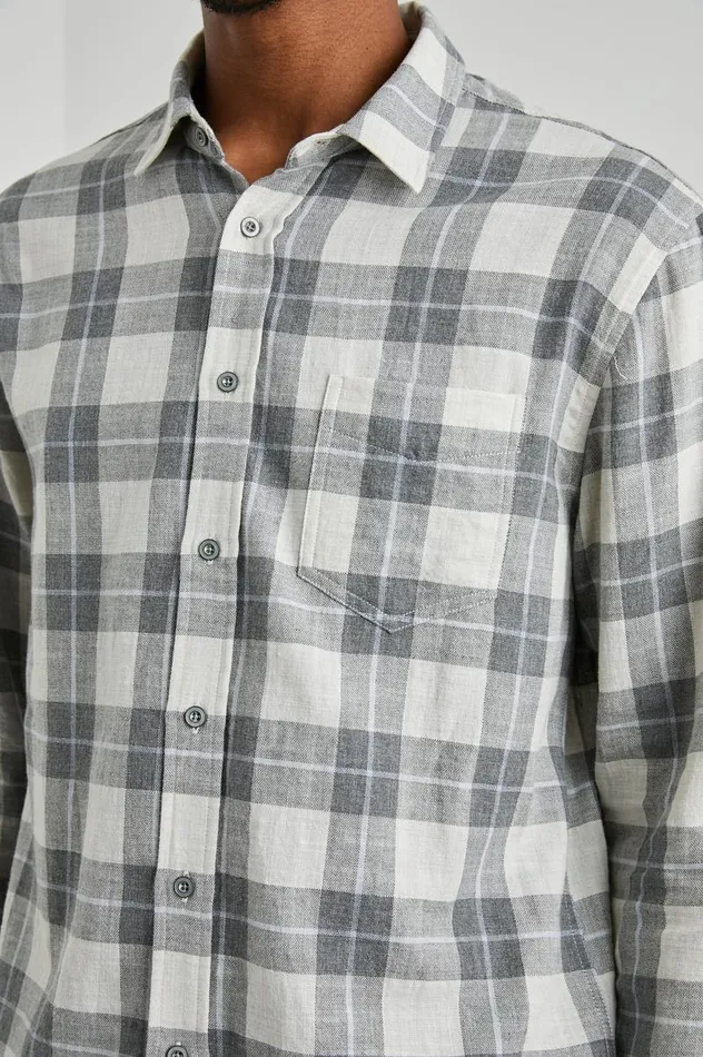 Rails Shirts Men WYATT SHIRT Anthrocite Sky Melange