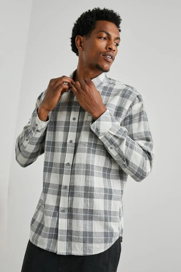 Rails Shirts Men WYATT SHIRT Anthrocite Sky Melange