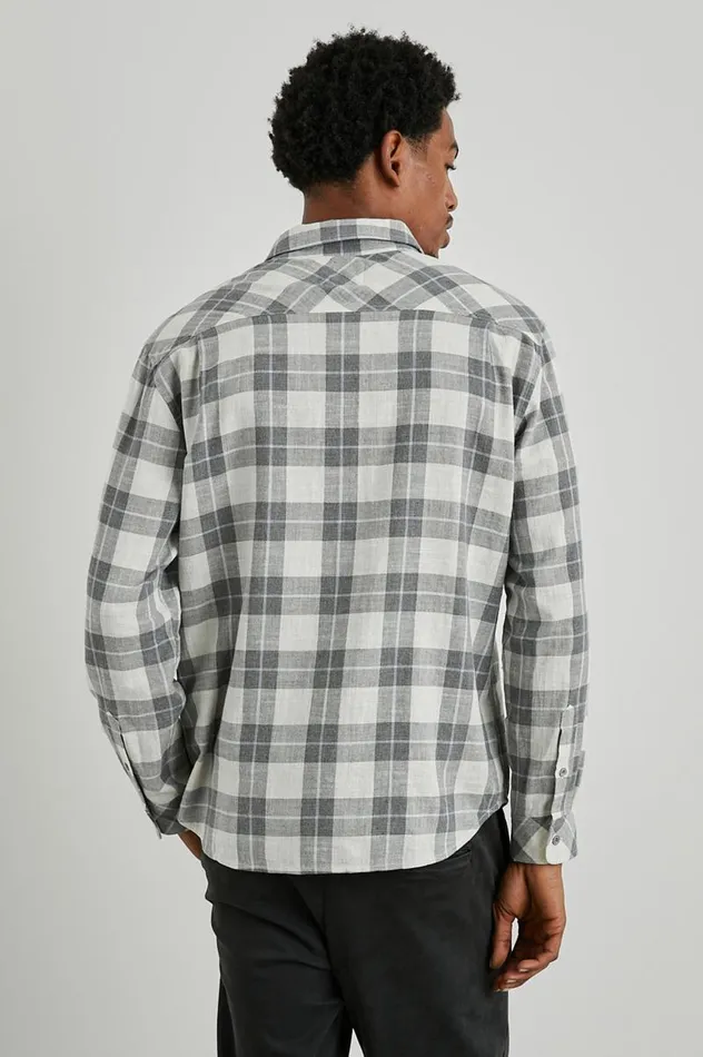Rails Shirts Men WYATT SHIRT Anthrocite Sky Melange