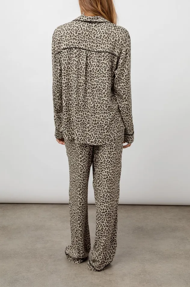 Rails Sleepwear and Lounge Women CLARA PAJAMA SET Black Cheetah Spots