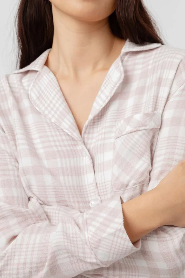 Rails Sleepwear and Lounge Women CLARA PAJAMA SET Rose Cream Check