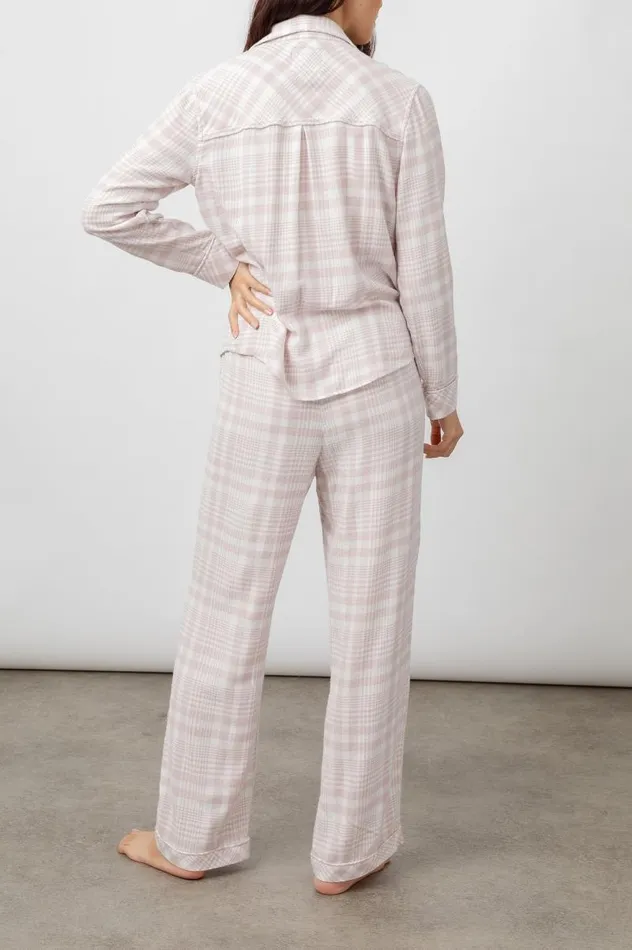 Rails Sleepwear and Lounge Women CLARA PAJAMA SET Rose Cream Check