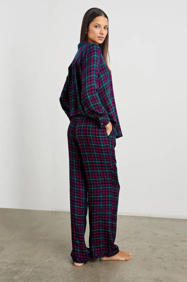 Rails Sleepwear and Lounge Women LUNA PAJAMA SET Evergreen Fuschia Ice