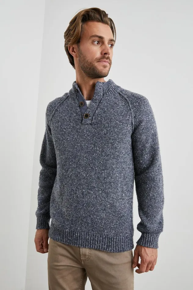 Rails Sweaters Men HARDING SWEATER Blue Nep