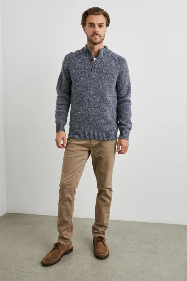 Rails Sweaters Men HARDING SWEATER Blue Nep
