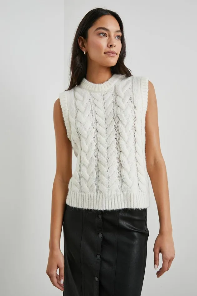 Rails Sweaters Women ALEXIS SWEATER VEST Ivory
