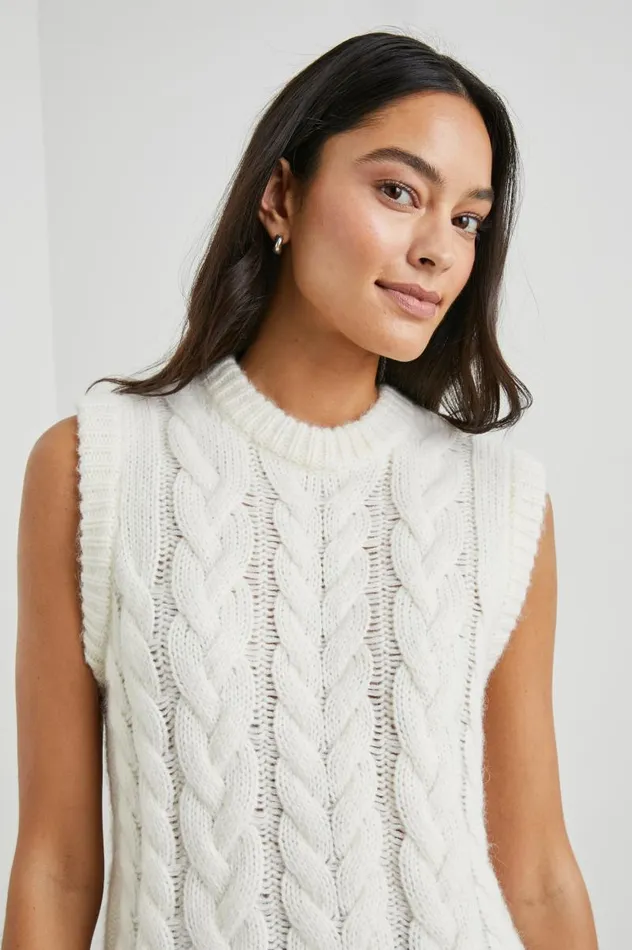 Rails Sweaters Women ALEXIS SWEATER VEST Ivory
