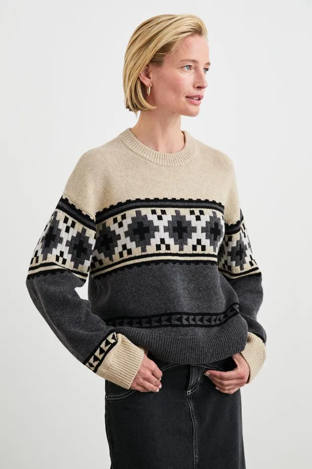 Rails Sweaters Women EMMA SWEATER Heather Fair Isle