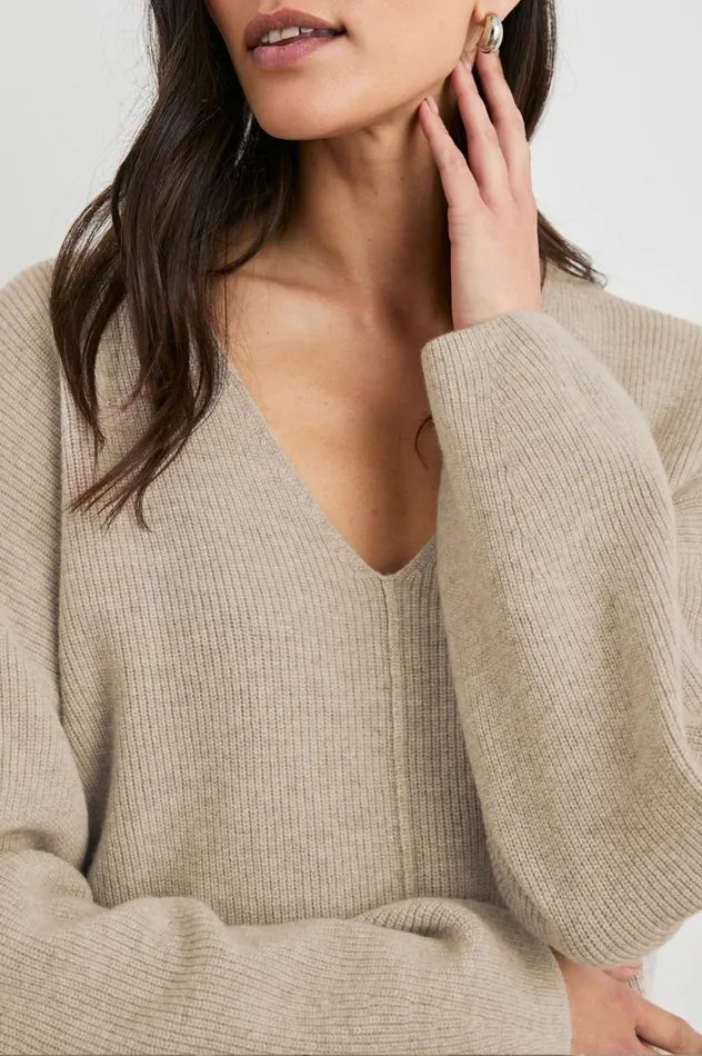 Rails Sweaters Women HOLLYN SWEATER Heather Oatmeal