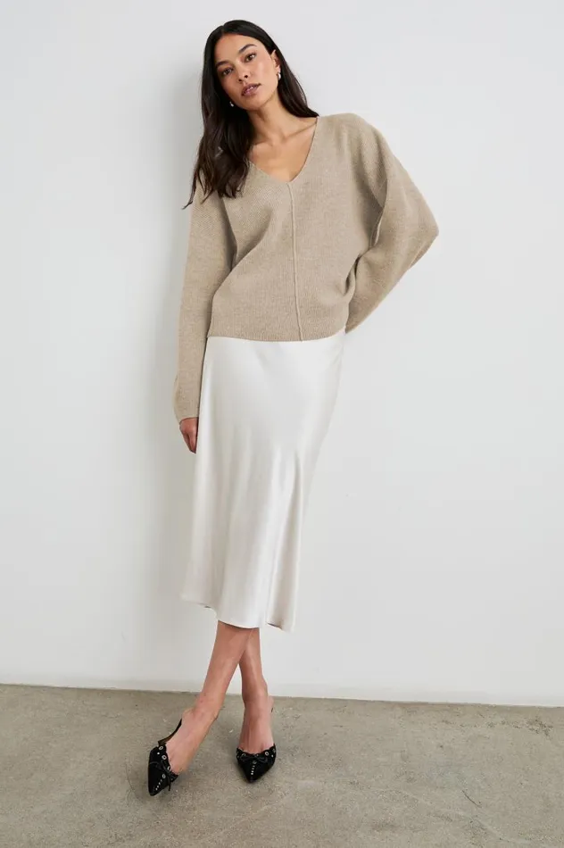 Rails Sweaters Women HOLLYN SWEATER Heather Oatmeal